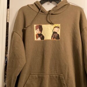 Men’s Olive Naruto  Graphic Hoodie